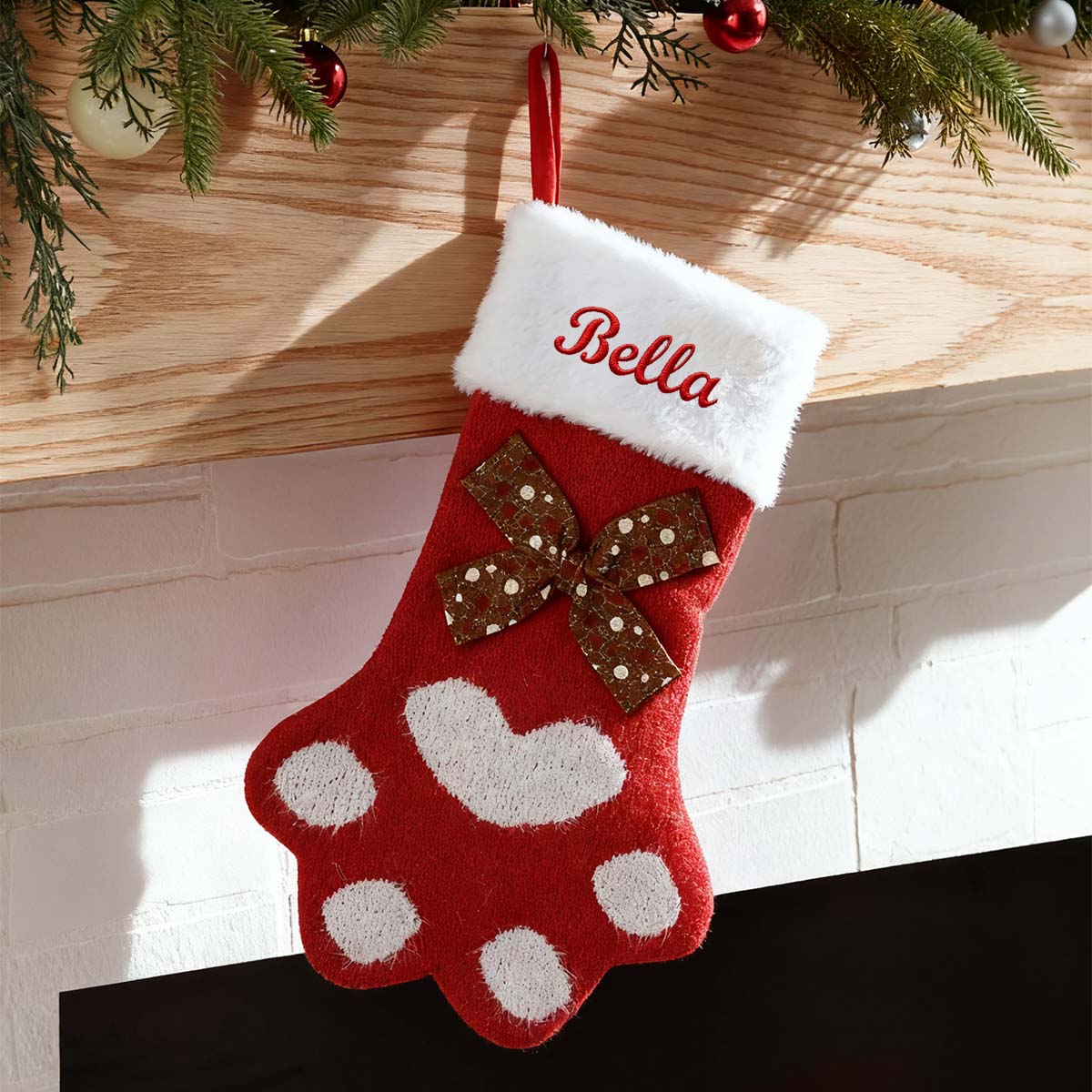 Custom Paw Shape Christmas Stockings