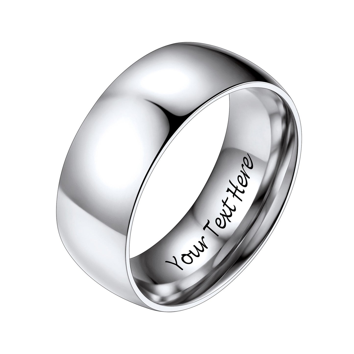 Custom Personalized Plain Ring 8mm 