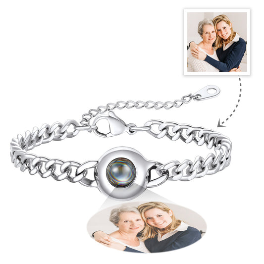 Custom Photo Projection Bracelet Cuban Chain Bracelet