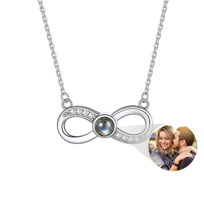 Custom Photo Projection Infinity Necklace for Women
