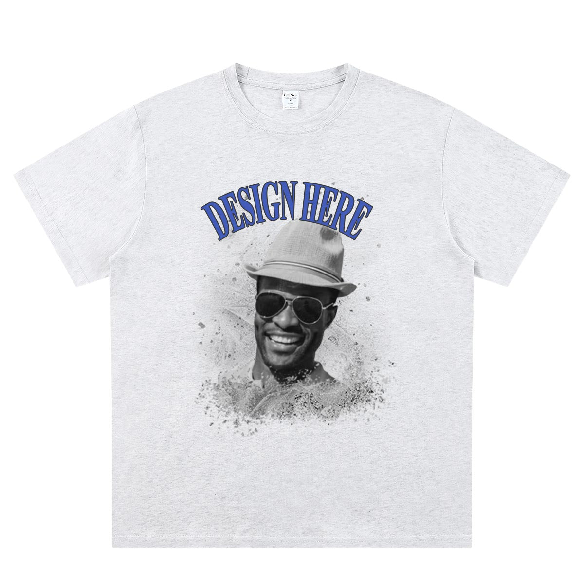 Custom Photo and Text Grey T-Shirts