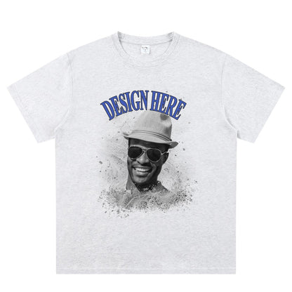 Custom Photo and Text Grey T-Shirts