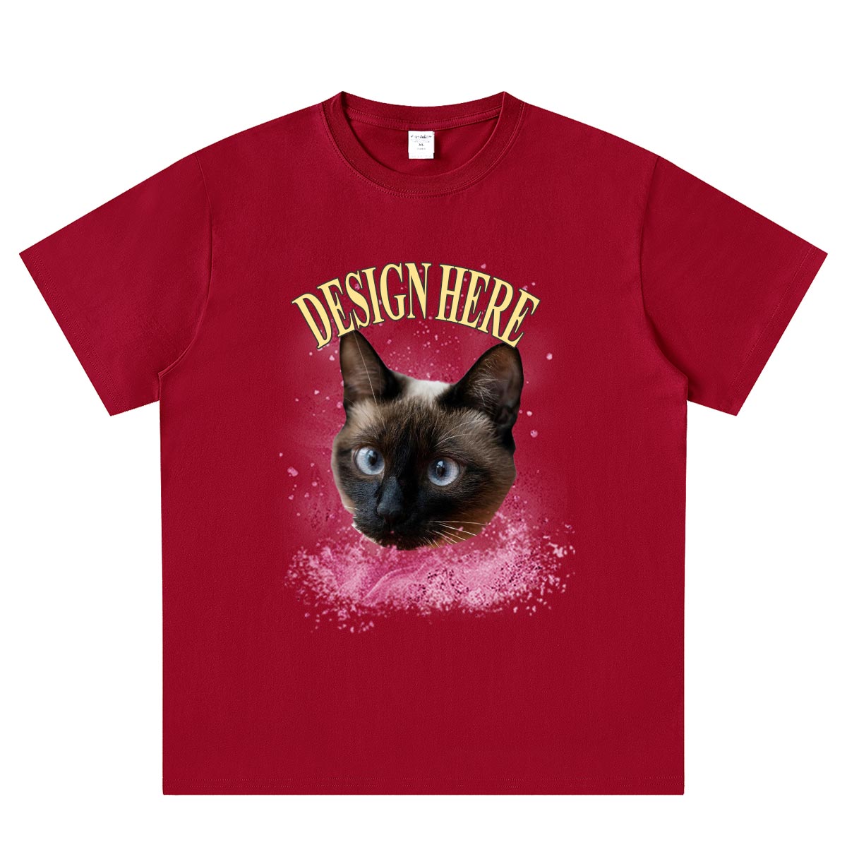 Custom Photo and Text Red T-Shirts