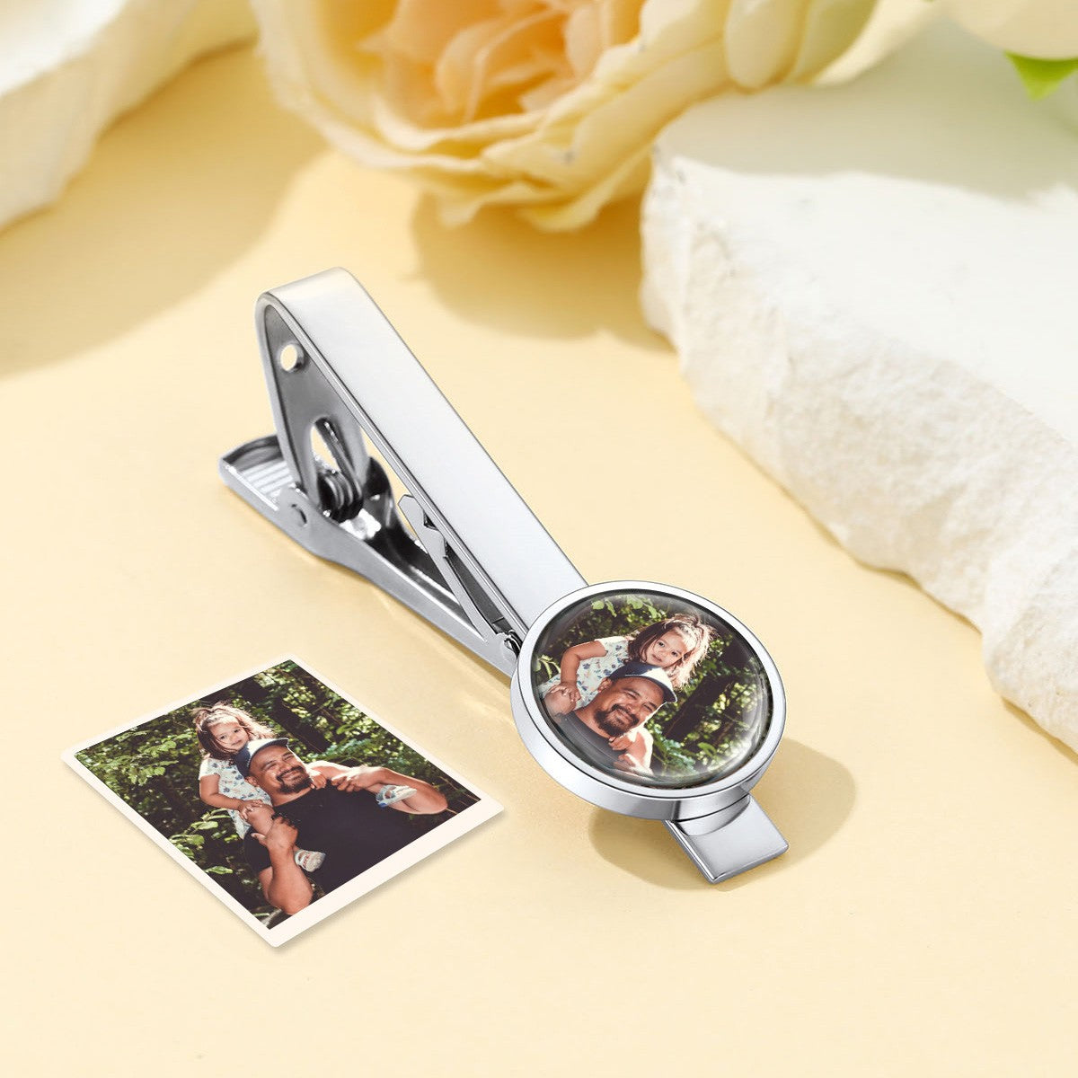 Custom  Picture Tie Clip with custom photo