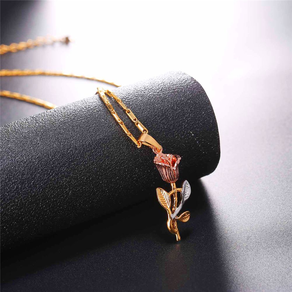 Custom Rose Pendant Necklace