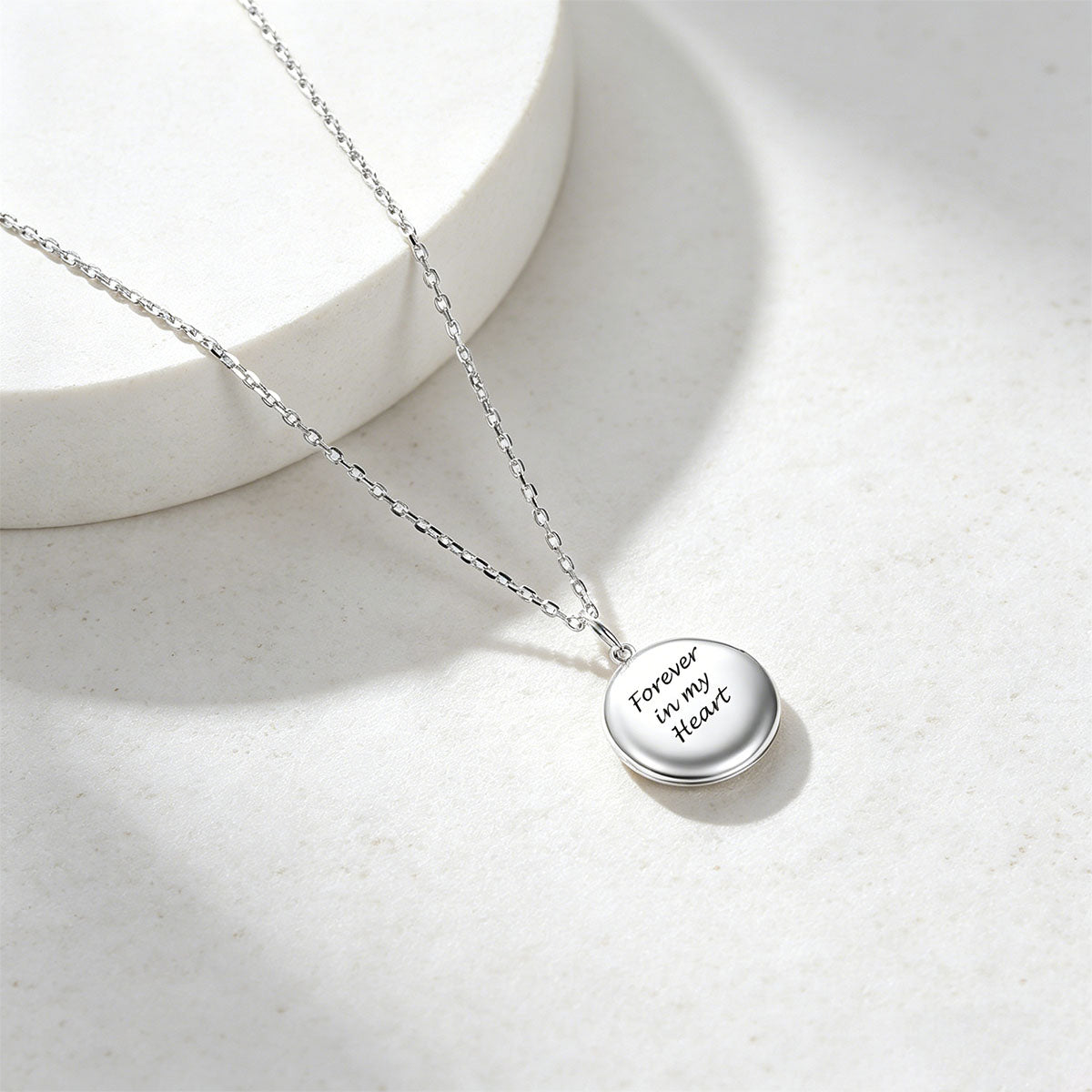 Custom Round Locket Necklace with Pictures