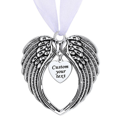 Custom Text Heart Christmas Ornaments for Family Lover