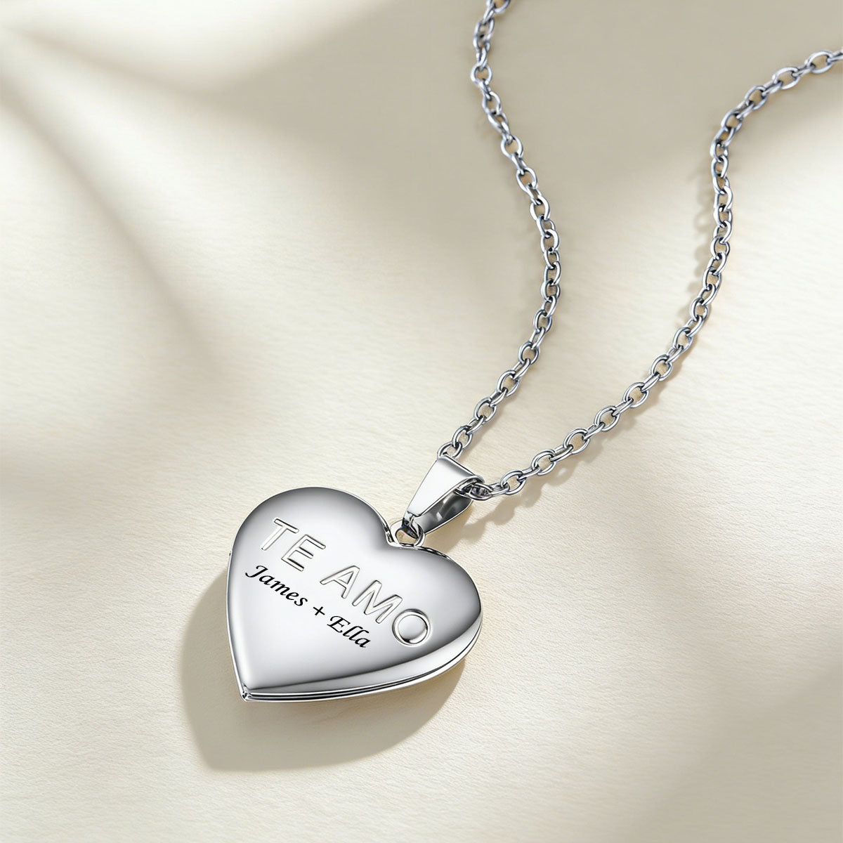 Custom Tree of Life Hearts Pictures Locket Necklace Back Engraved