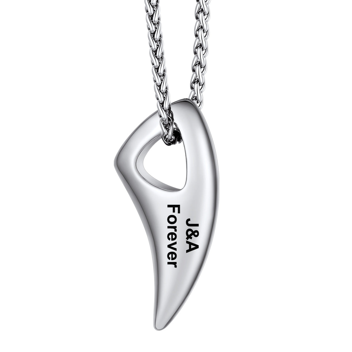 Custom Wolf Tooth Necklace in Stanless Steel