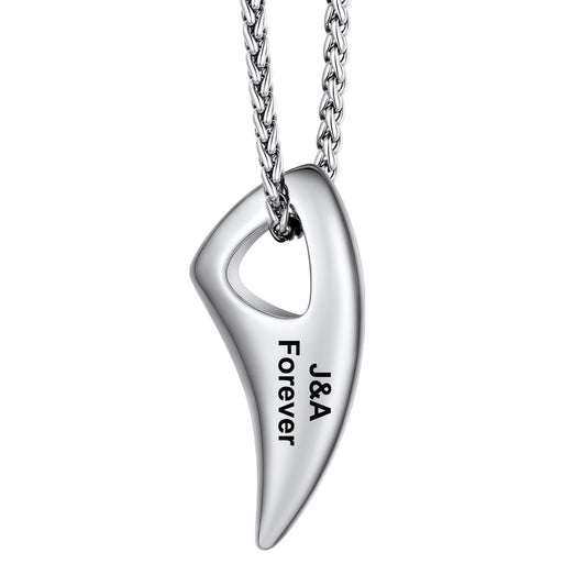 Custom Wolf Tooth Necklace in Stanless Steel