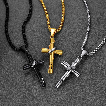 Custom Wrap Cross Necklace in different Color