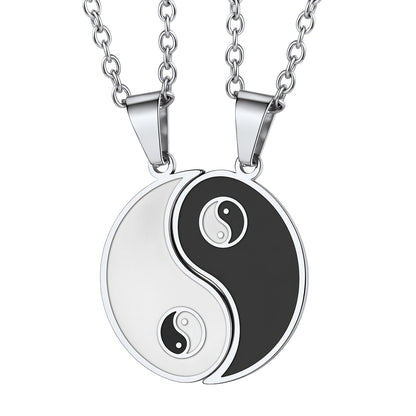 Custom Yin Yang Necklace For Couple