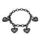 Custom Initial 2-5 Heart Charms Bracelet for Women