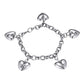 Personalized Engraved Hearts Charm Bracelet 5 heart