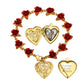 Personalized Rose Flower Heart Locket Picture Bracelet