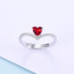 ⚡Flash Sale 925 Sterling Silver Heart Birthstone Promise Ring