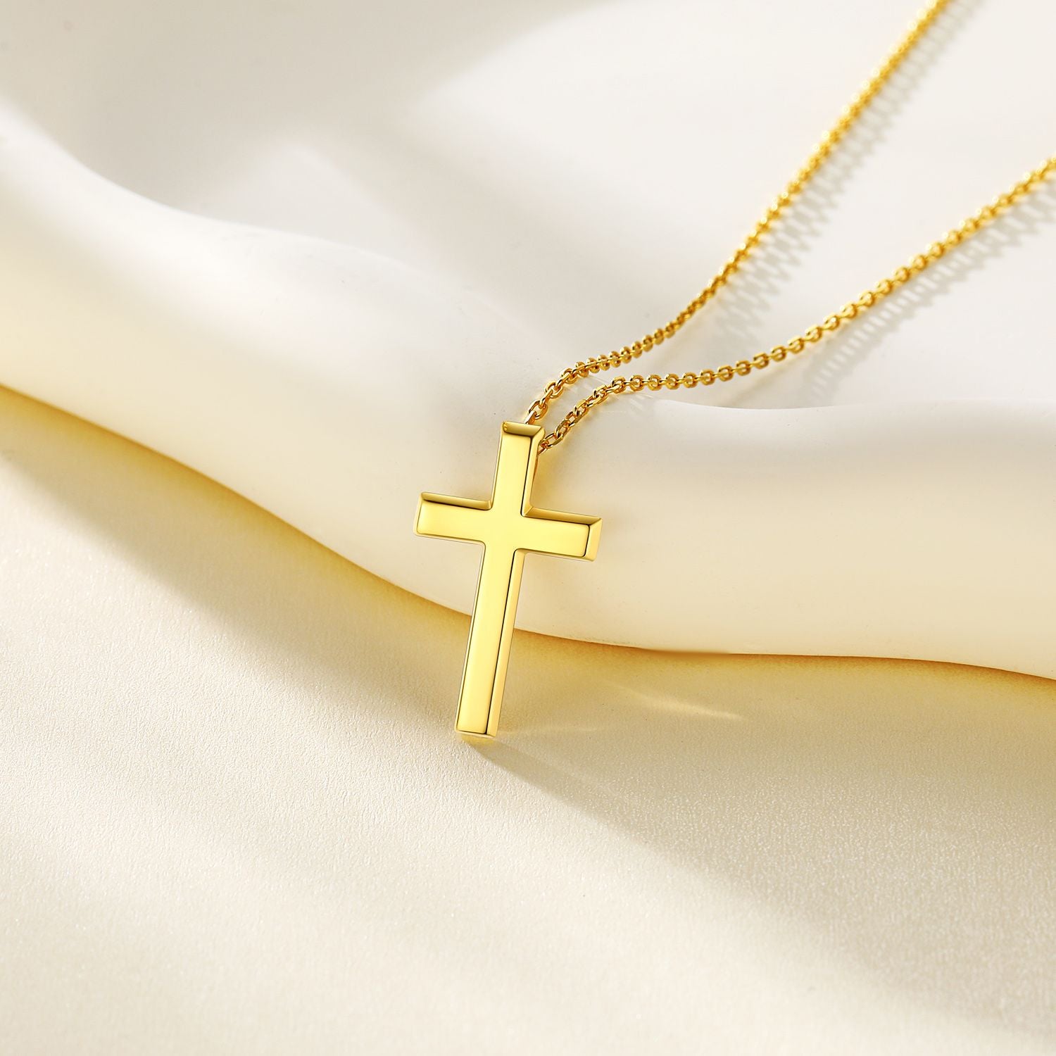 Dainty Cross Necklace Gold Plated