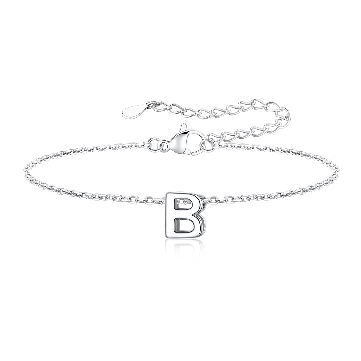 Dainty Initial B Bracelet for Women