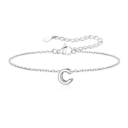 Dainty Initial C Bracelet for Women