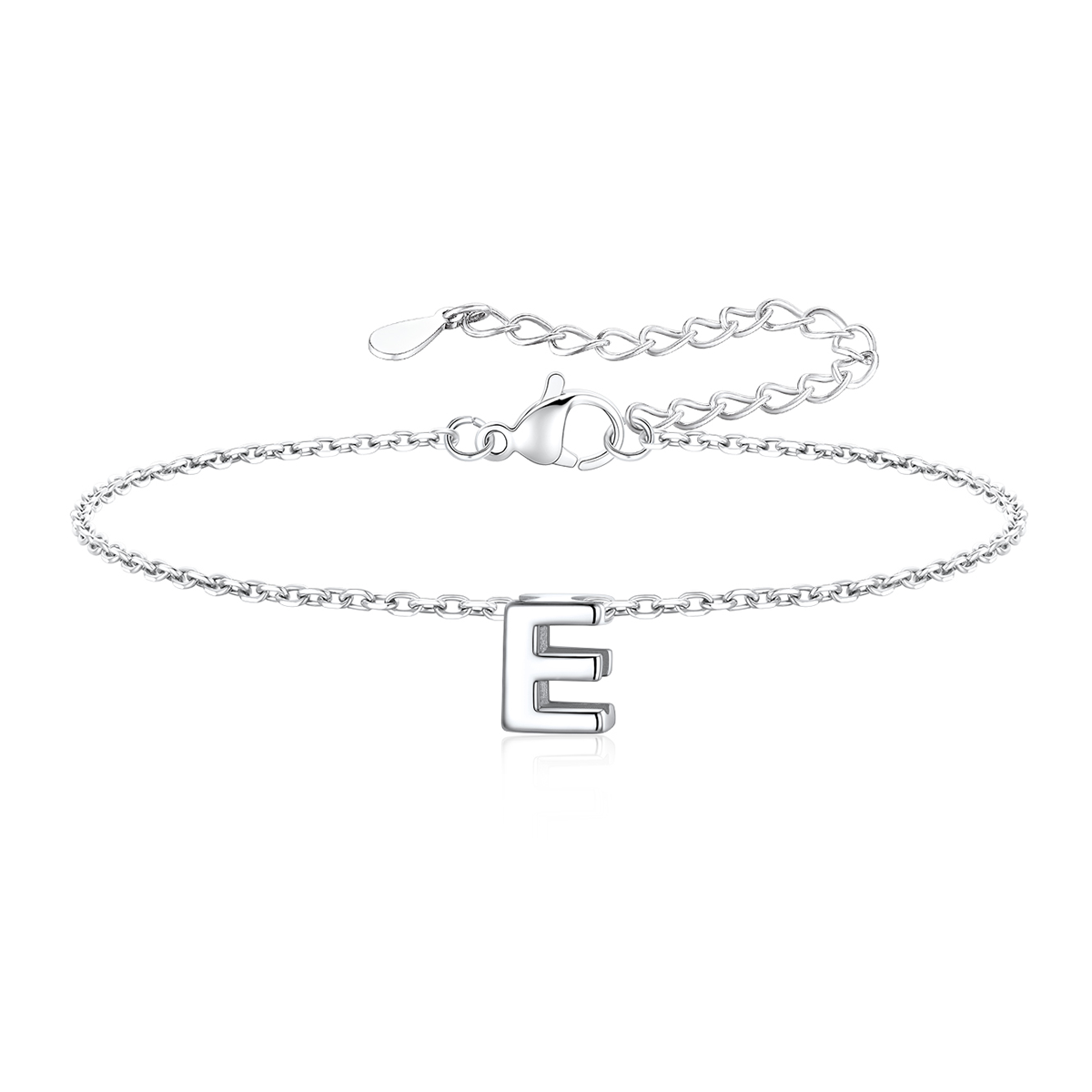 Dainty Initial E Bracelet for Women