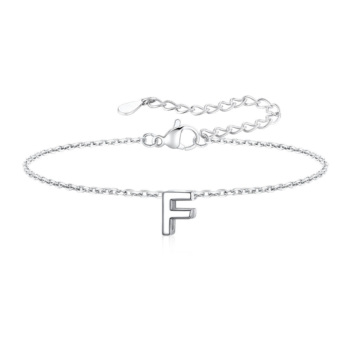 Dainty Initial F Bracelet for Women