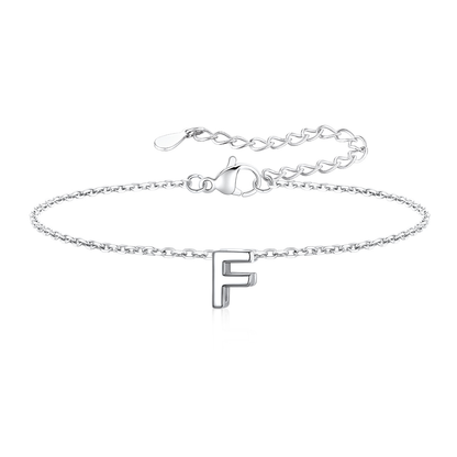 Dainty Initial F Bracelet for Women