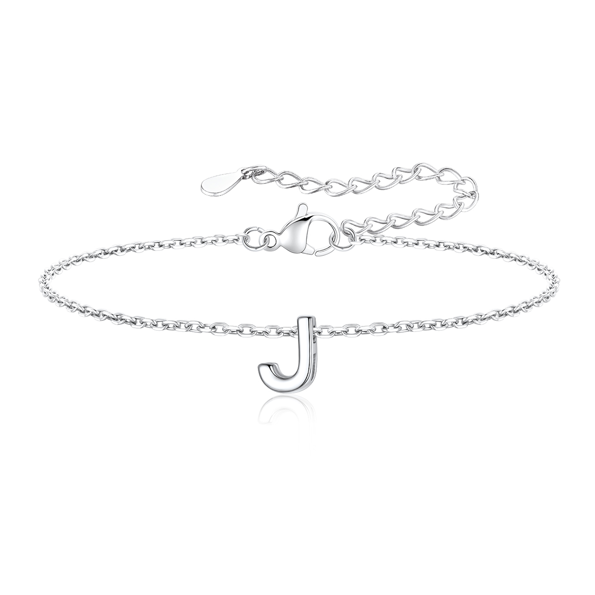 Dainty Initial J Bracelet for Women