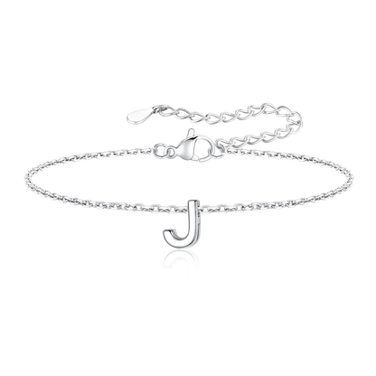 Dainty Initial J Bracelet for Women