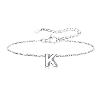 Dainty Initial K Bracelet for Women