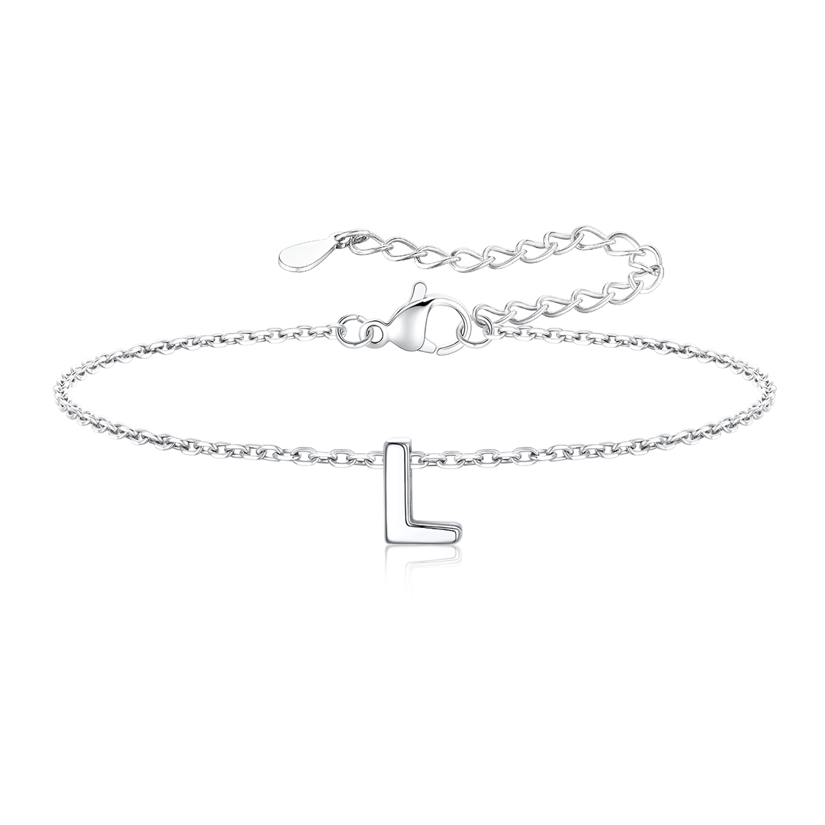 Dainty Initial L Bracelet for Women