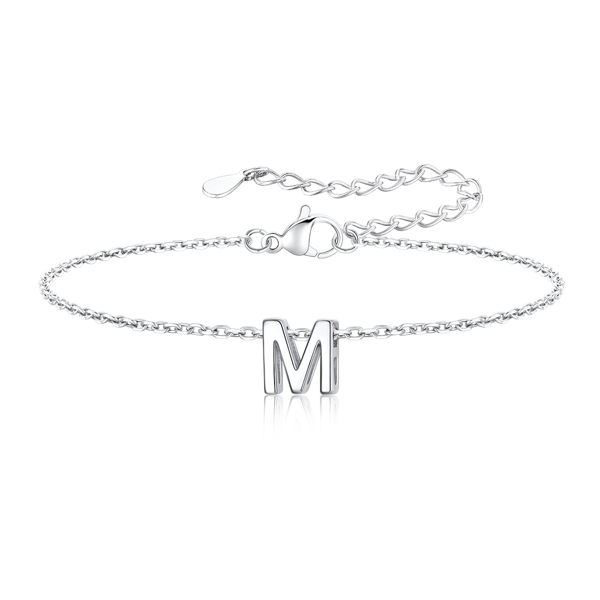 Dainty Initial M Bracelet for Women