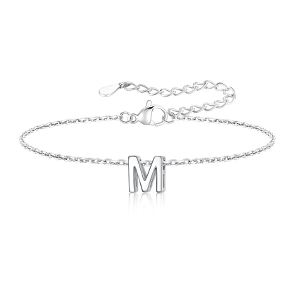 Dainty Initial M Bracelet for Women