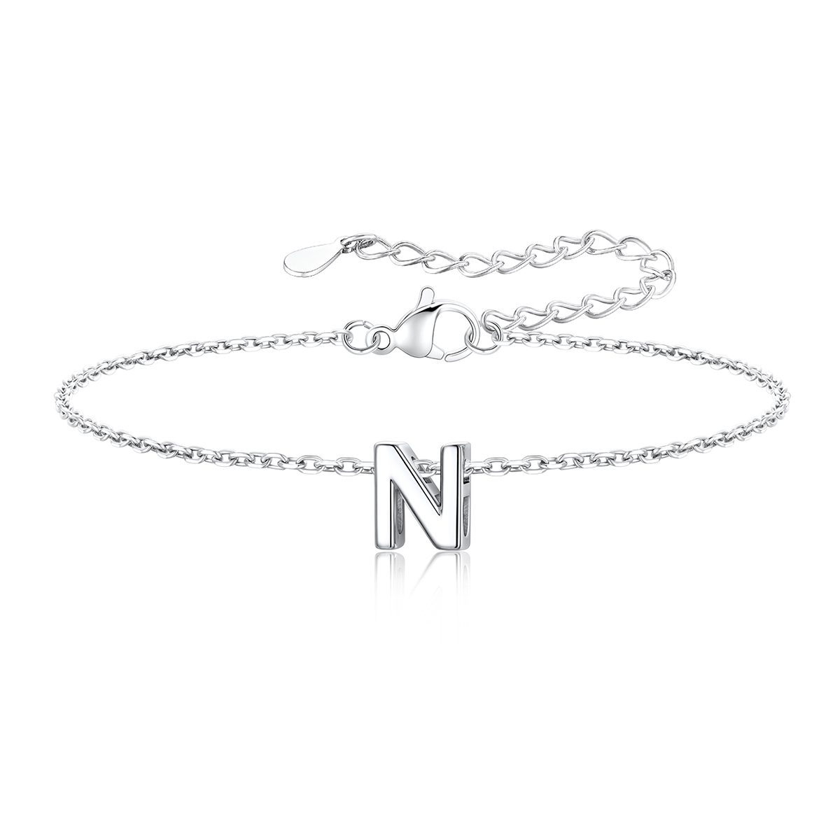 Dainty Initial N Bracelet for Women