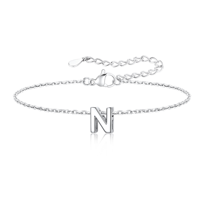 Dainty Initial N Bracelet for Women