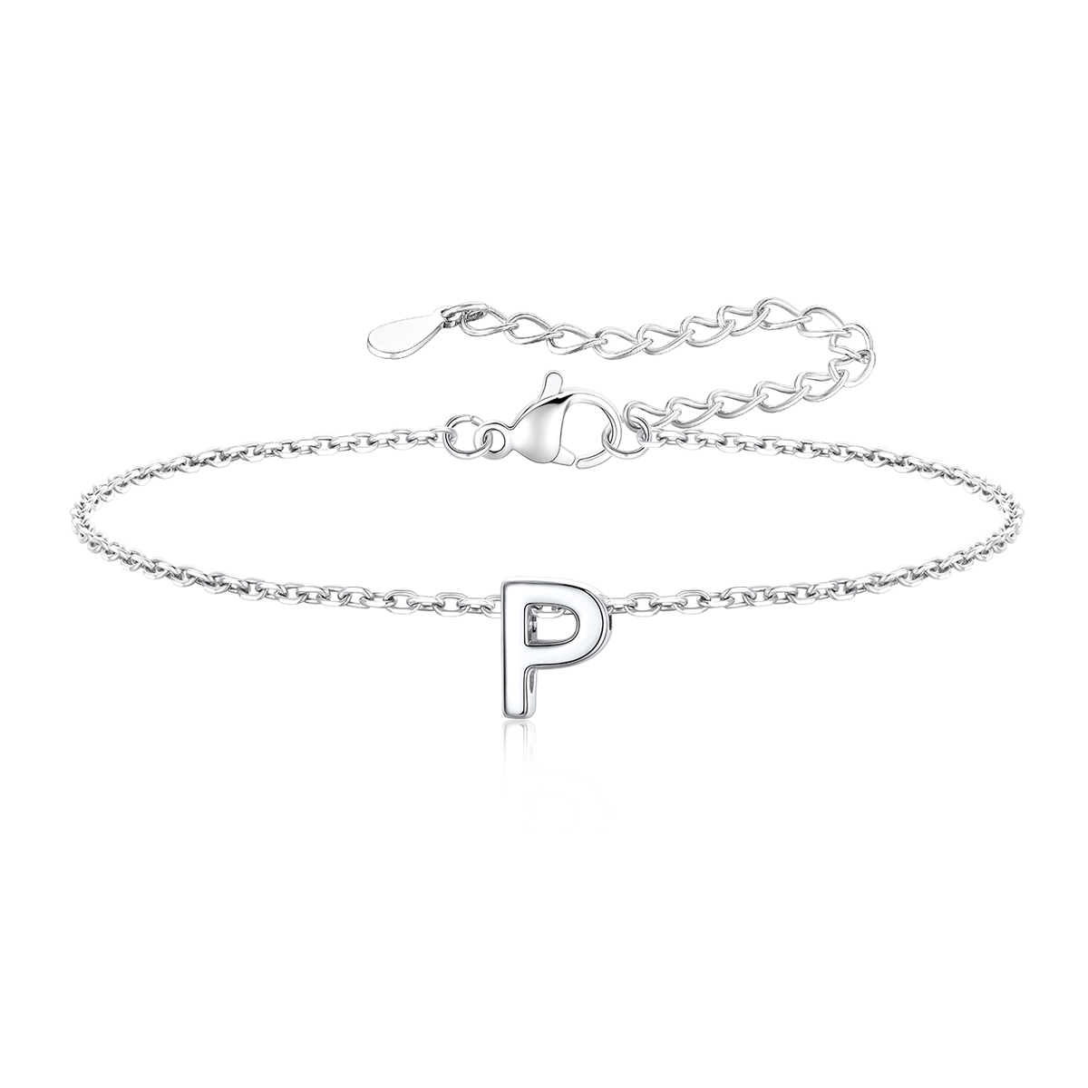 Dainty Initial P Bracelet for Women