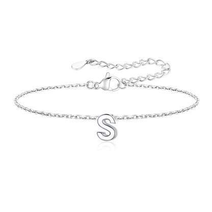Dainty Initial S Bracelet for Women