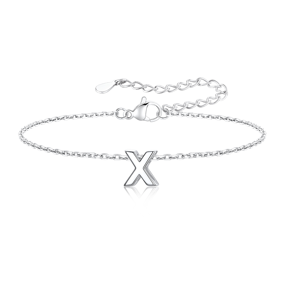 Dainty Initial X Bracelet for Women