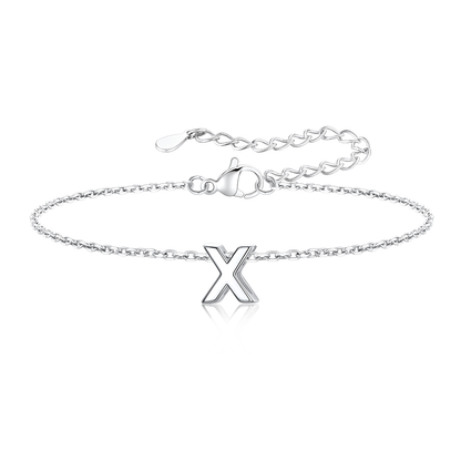 Dainty Initial X Bracelet for Women
