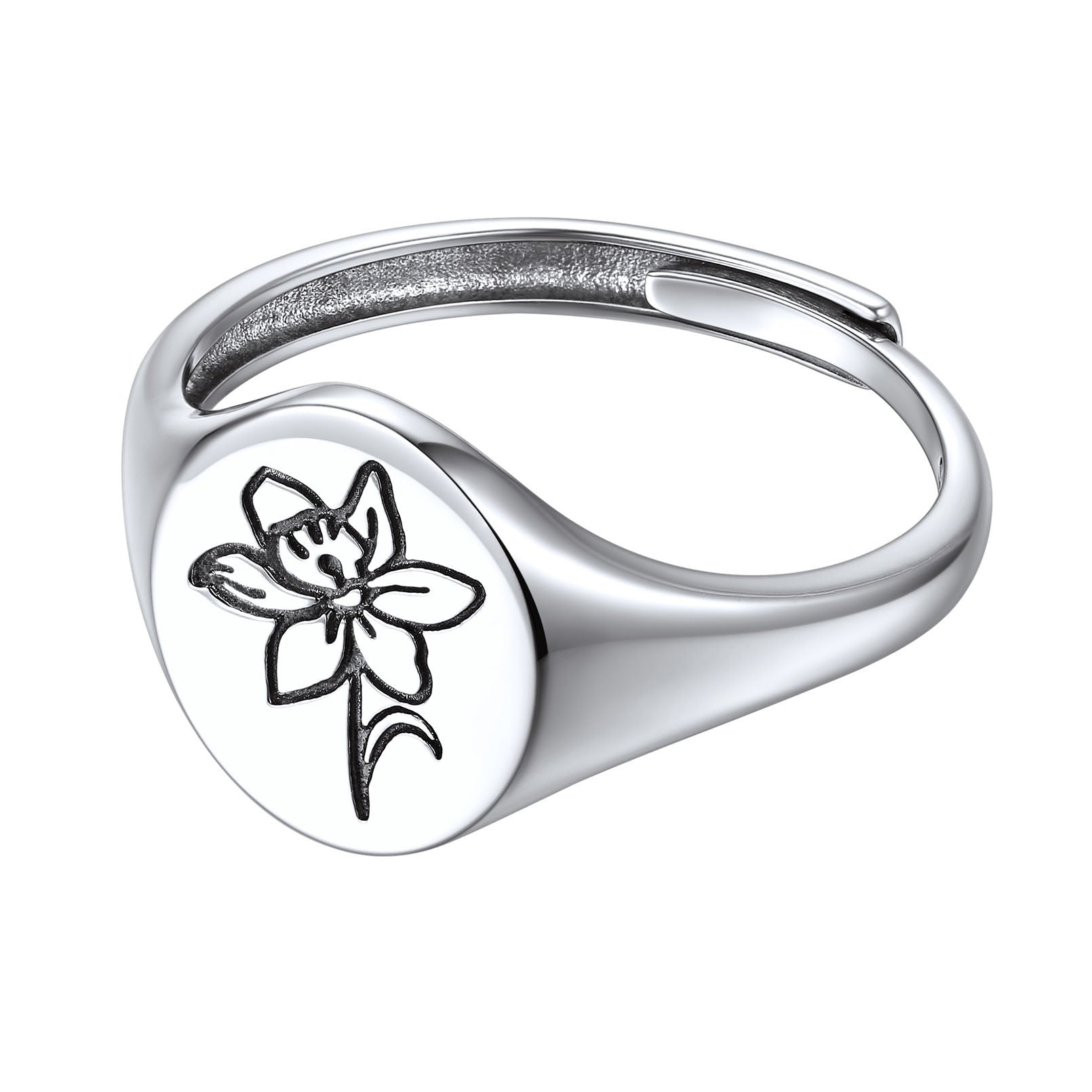 December Birth Flower Ring