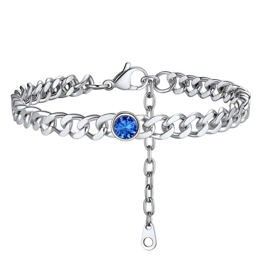 December Birthstone Anklet Silver PSA40044