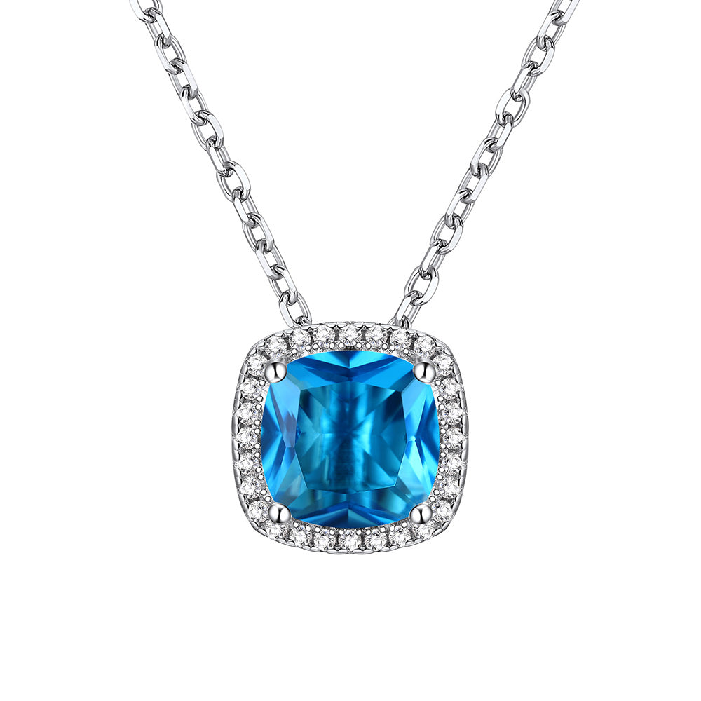 December Cushion Cut Necklace