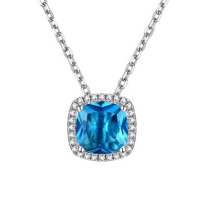 December Cushion Cut Necklace