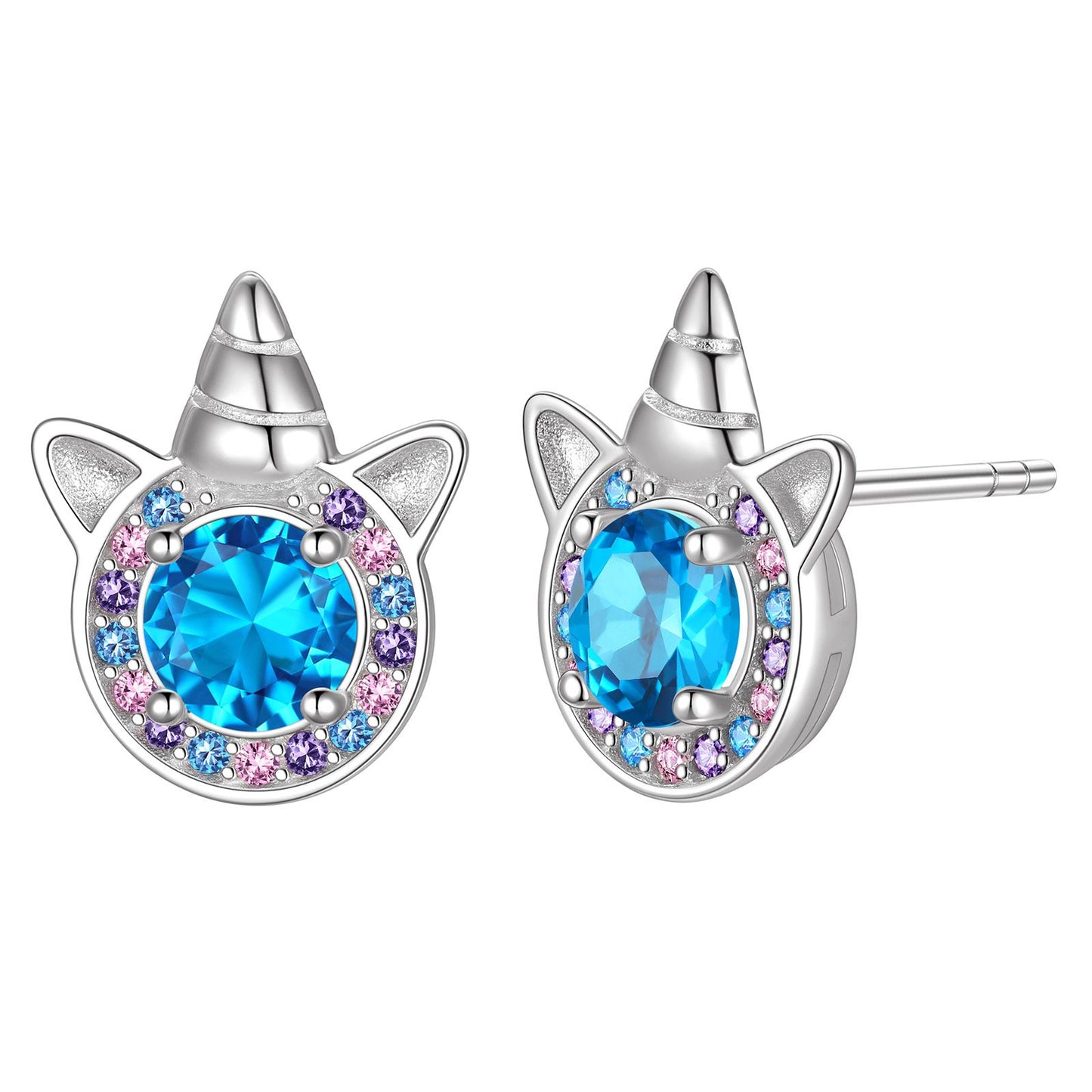 December Unicorn Stud Earrings