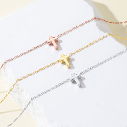 Different color Minimalist Cross Necklace for Women