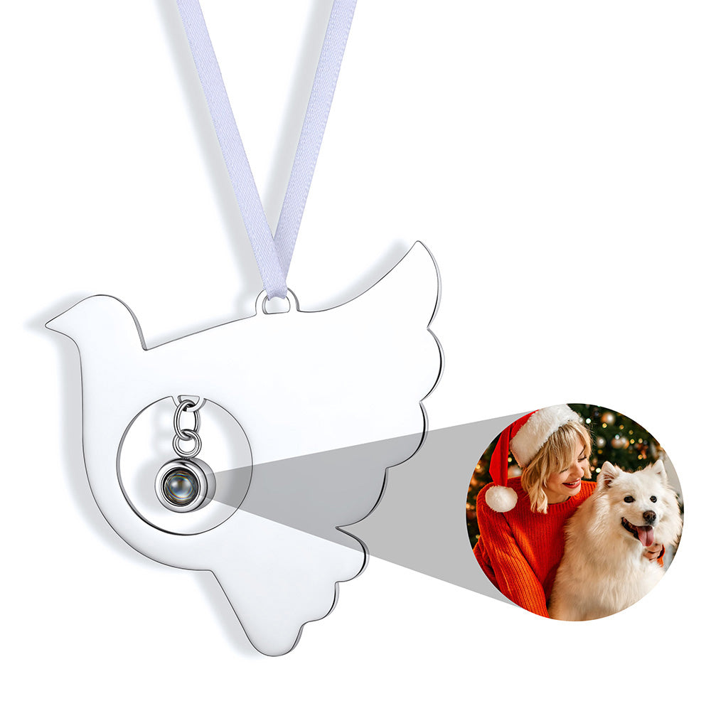 Dove Photo Projection Christmas Ornaments