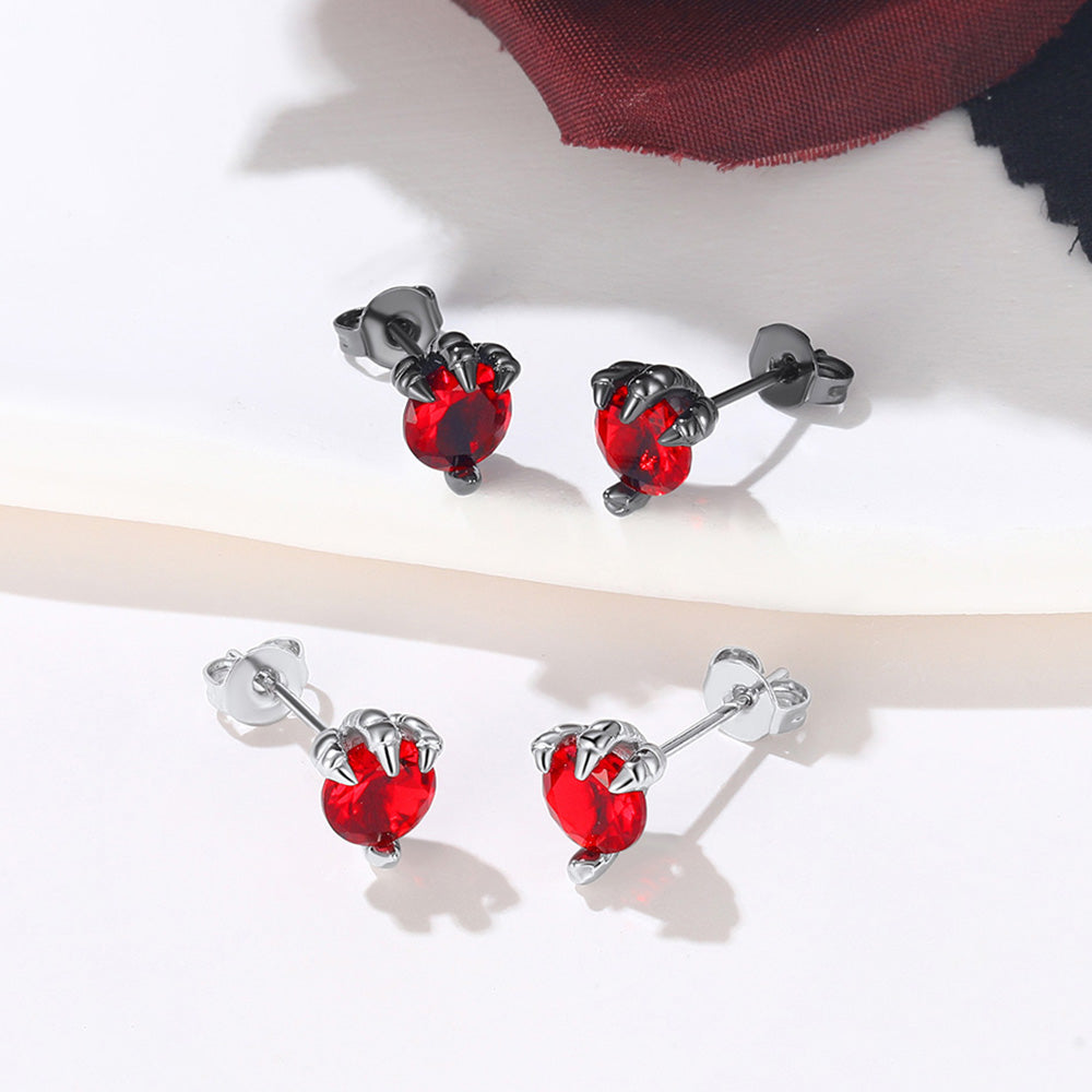 Dragon Claw Cubic Zirconia Stud Earrings TE60487