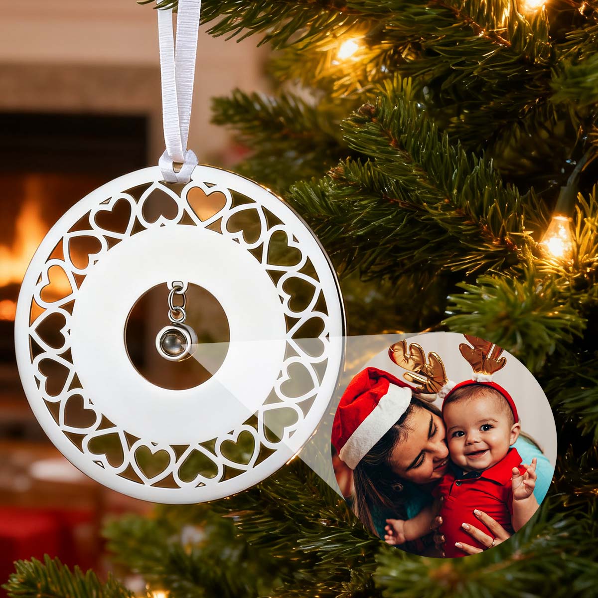 Dreamcatcher Photo Projection Christmas Ornaments For Family Lover
