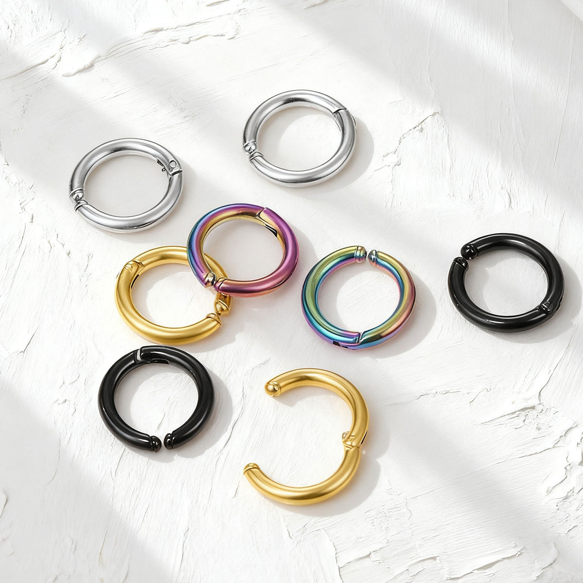  Ear Cuff Clip On Hoop Earrings Set