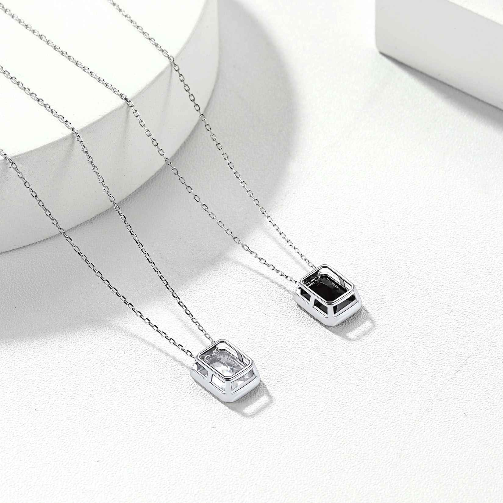 Emerald Cut CZ Necklace