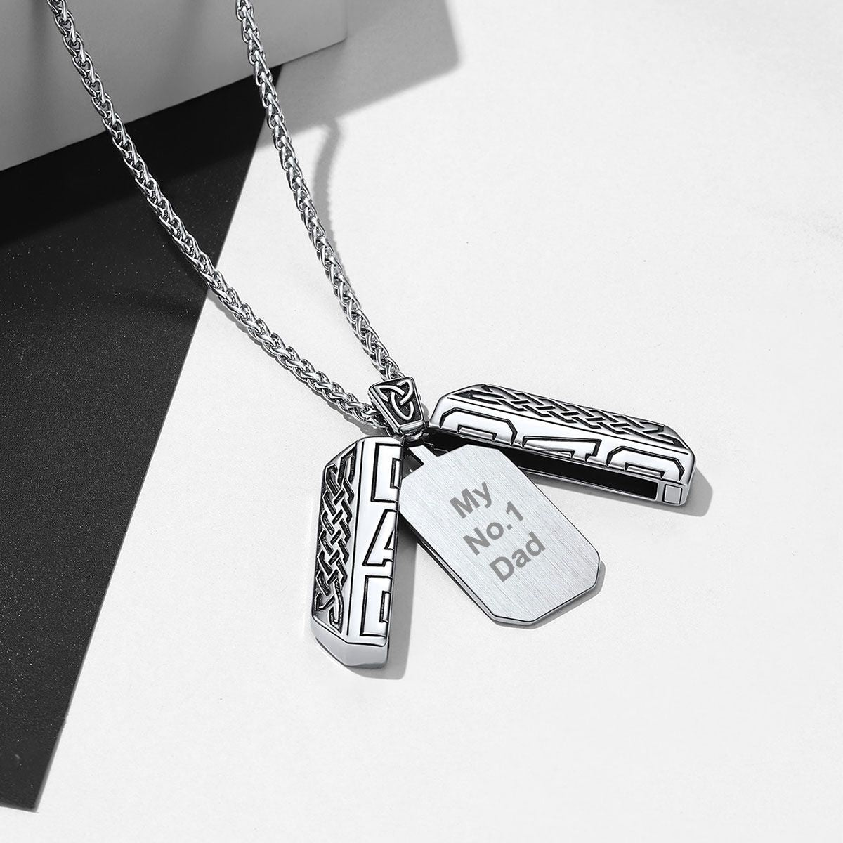 Engraved Locket Necklaces for Dad